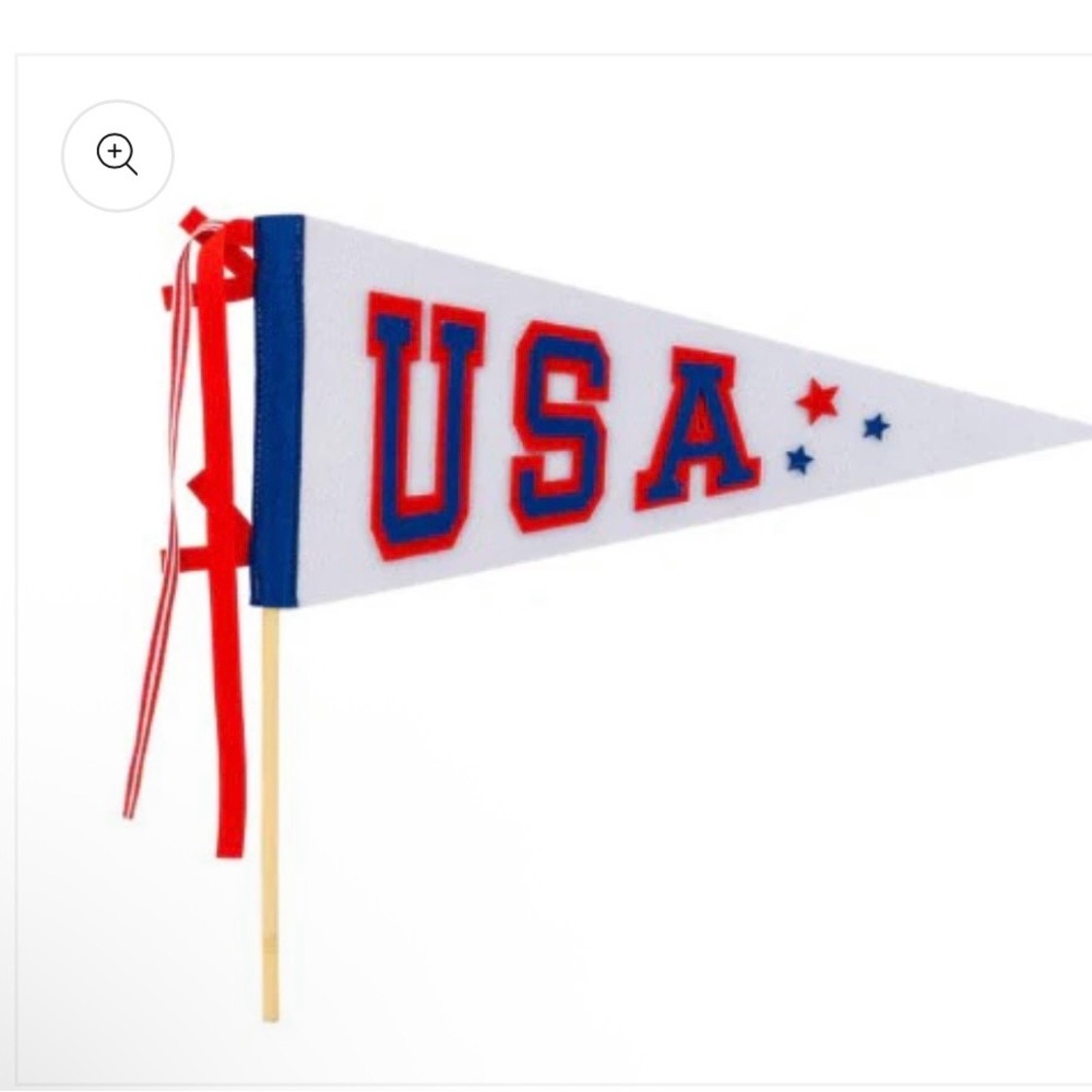 USA Felt Pennant Party Flag - Red, White & Blue Celebrate America July 4th